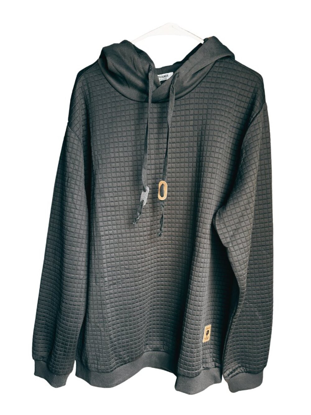 Coofandy Men's Size XL Black Quilted Pullover Hoodie Casual Cozy‎ New With Tags